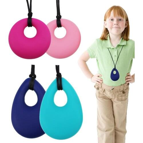 20pcs Silicone Teether Toys Necklace Accessories Infant Chew Toys Panda Raccoon liquid Ice Cream DIY Baby Teething