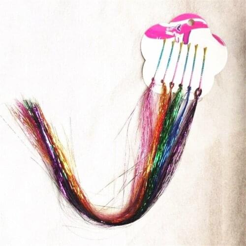 6pcs/lot Women Shiny Glitter Pigtail Wigs Ponytail Holder Hair Clips Twist Braider Headwear for Kids Girls Hair Accessories