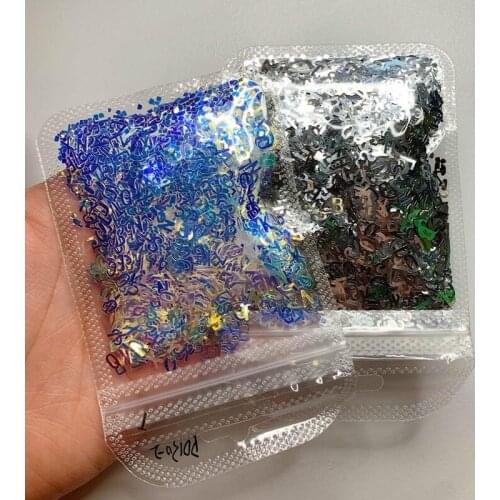 1 Bag Nail Art Mixed Alphabet Letter Glitter Pieces Nail Art Glitter / A-Z English letter Sequins Flakes/ Nail art Laser Sequin