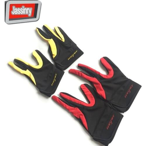 Free shipping 1pc red and yellow Billiards Gloves high elasticity thfree fingers Pool gloves Billiards snooker accessories