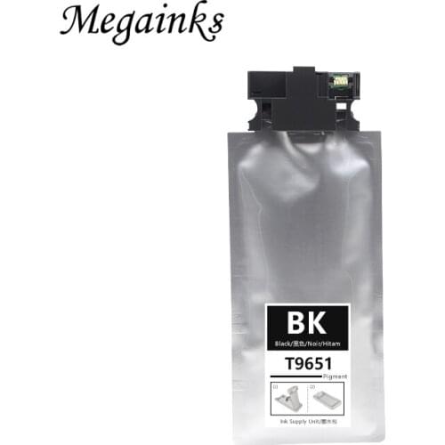 200ML T9651 BK ink For T9651 European machine For Epson WorkForce Pro WF M5299 M5799 printer ink bag with chip and pigment ink