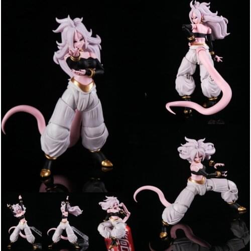 Dragon Ball SHF Android #21 Action Figure Movable Jinzoningen Nijuichi Go Model Toys 16cm