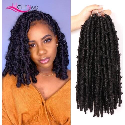 Hair Nest Butterfly Locs Crochet Hair Faux Locs Pre Looped Distressed Locs Crochet Braids For Black Women