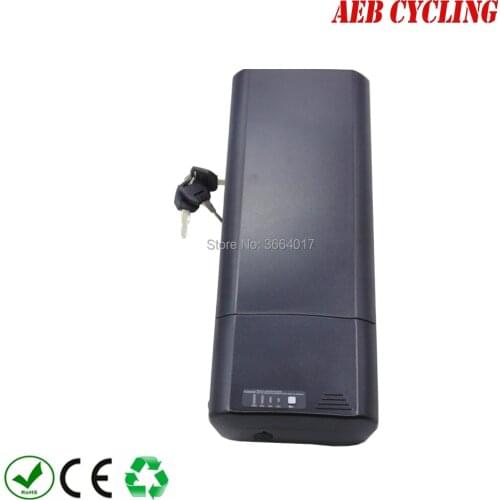 China electric bicycle Lithium ion 18650 battery pack 36V 13.6Ah SL rear rack battery for city bike folding bike with charger