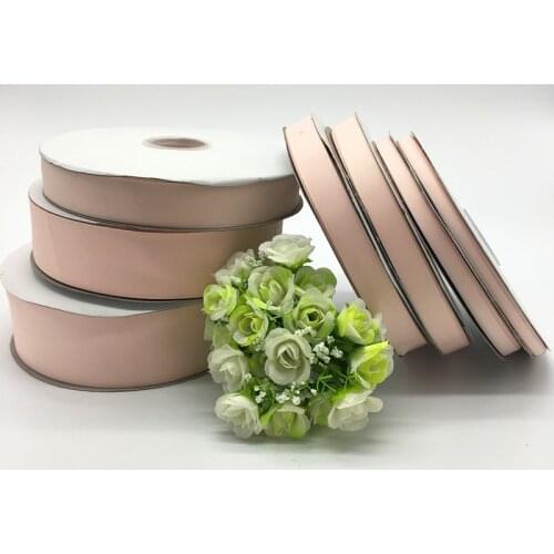 5Yards Light pink 6mm 10mm 15mm 20mm 25mm 38mm 50mm Wide Monochrome Grosgrain Ribbon Hair Bows Wedding DIY Crafts