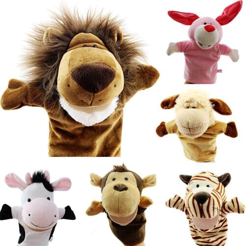 Newborn Cute Animal Hand Puppet Plush Doll Story Telling Learning Educational Toy Christmas Toy Children Adult Puppets Kids Gift