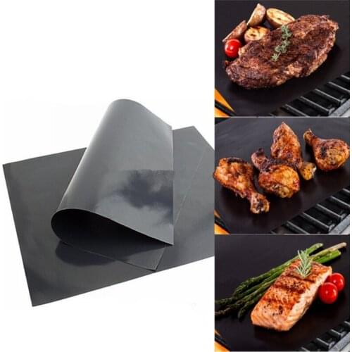 Reusable Non-stick BBQ Grill Mat Barbecue Pad Outdoor Cooking Plate Baking Liners Sheets 40 * 30cm for Party Grill Mat Tools