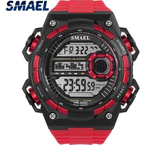 SMAEL Men Watches Brand Water Resist Watch LED Alarm Fashion Casual Men Waterproof Sport Watches Digital Man Relogio Masculino