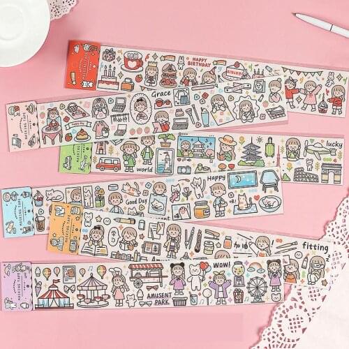 Sticker Set DIY Cute Stickers INS Style Scrapbooking School Suppliers Stationery Presented