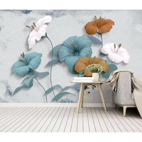 Custom wallpaper mural Exquisite European stereo jewelry flowers living room TV wallpapers home decor 3d wallpaper