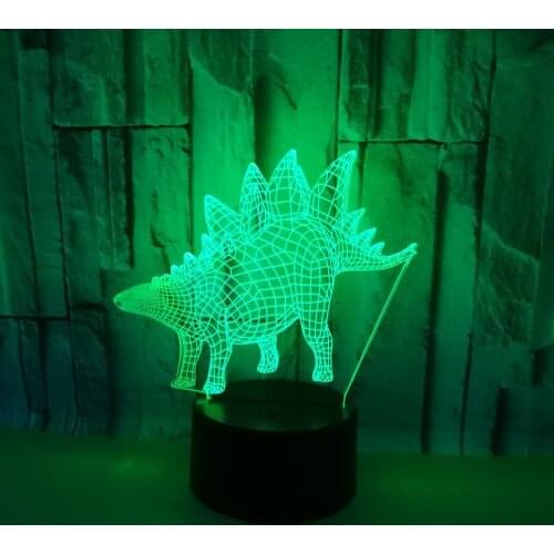 New 3d Dinosaur Moderne Desk Lamp Lantern Swordsman 7 color 3d Lamp Creative Touch Desktop Table Lamp