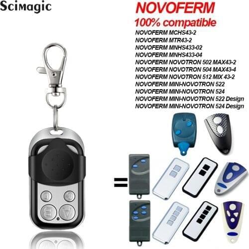 NOVOFERM NOVOTRON 502 MAX43-2 504 MAX43-4 Garage Door Remote Control 433MHz Rolling Code