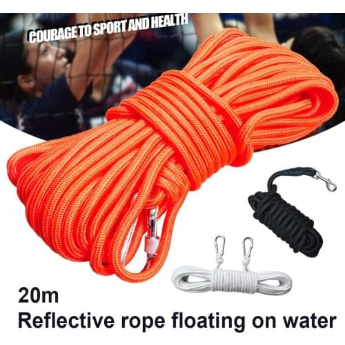 20m Buoyant Rescue Line Salvage Water Floating Life Rope Cord with Safety Buckle outdoor activities climbing resure Safety tools