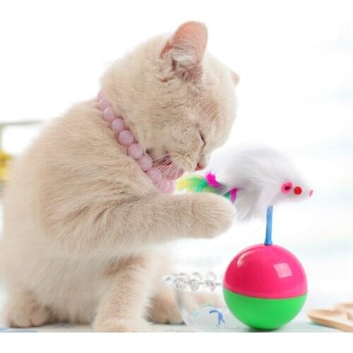 Durable Pet Cat Toys Mimi Favorite Fur Mouse Tumbler Kitten Cat Toys Plastic Play Balls for Catch Cats Supplies