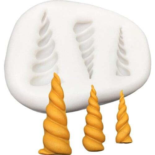 Unicorns Horn Silicone Sugarcraft Mold Resin Tools Cupcake Baking Mould Fondant Cake Decorating Tools