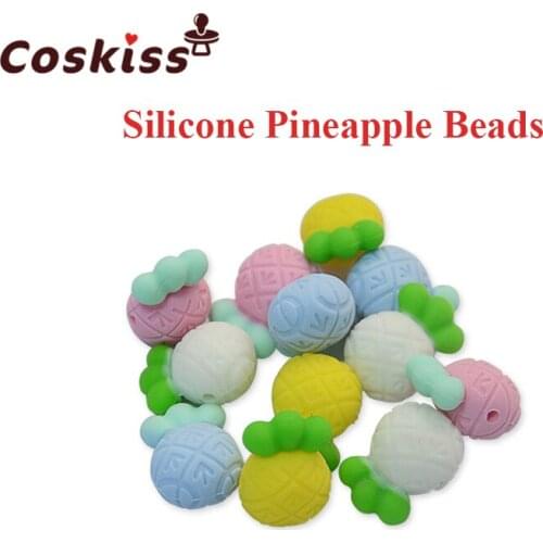 Silicone Pineapple Beads Baby Teether Pacifier DIY Necklace Bracelet Creative Safe Teeth Oral Care Teething Nursing Function