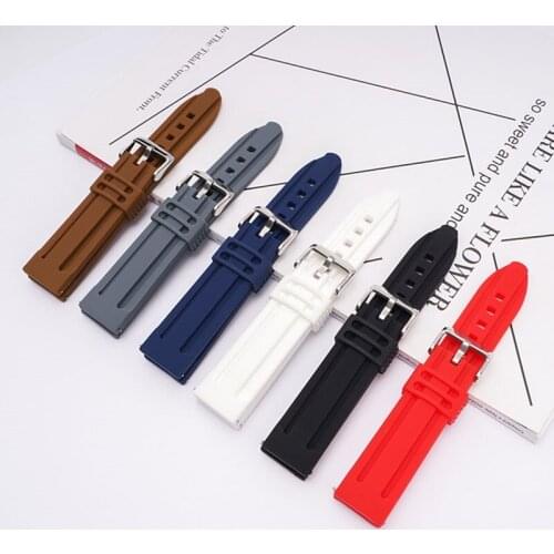 Strap for Samsung Galaxy Watch Active 42mm 46mm Gear Sport S2 Garmin Amazfit Bracelet Band Correa 18 20mm 2mm 24mm Silicone Belt