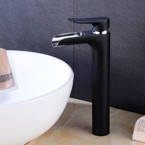 Basin Faucets White/Black/Antique Bathroom Faucet Waterfall faucets Single Hole Cold and Hot Water Tap Basin Faucet Mixer Taps