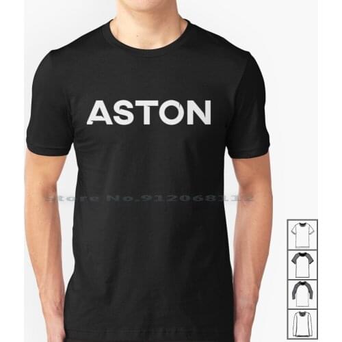 Aston , Birmingham Text In White. T Shirt 100% Cotton Football Soccer Villa Avfc Aston England Football Club Birmingham The
