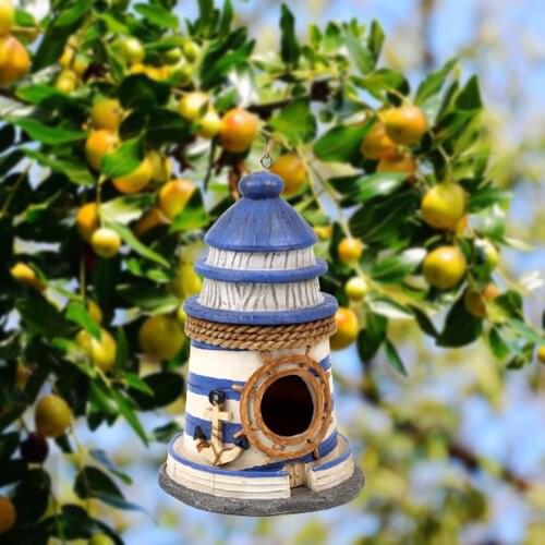 Creativity Wooden Bird Nest Hanging Bird House Natural Wooden Bird Cage Resting Place Wall-mounted Outdoor Birdhouse Wooden Hous