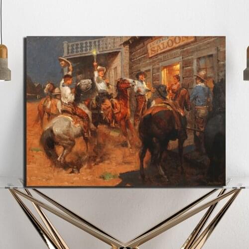 Western Cowboy Indian HD Wallpaper Art Canvas Poster Modern Painting Wall Picture Print Home Bedroom Decoration Artwork