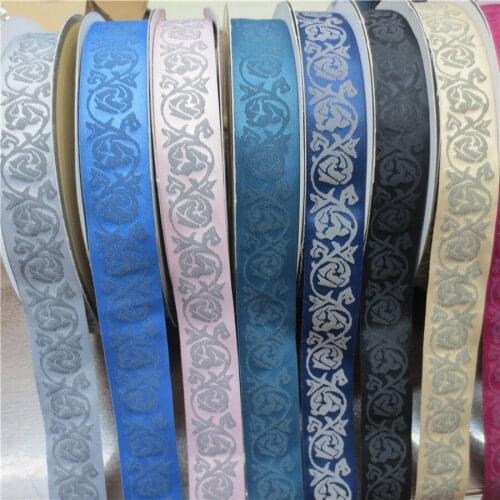 100 Yards 40mm Ethnic Embroidered Jacquard Ribbons Trim DIY for Apparel Sewing Headwear Handcraft Decoration 268