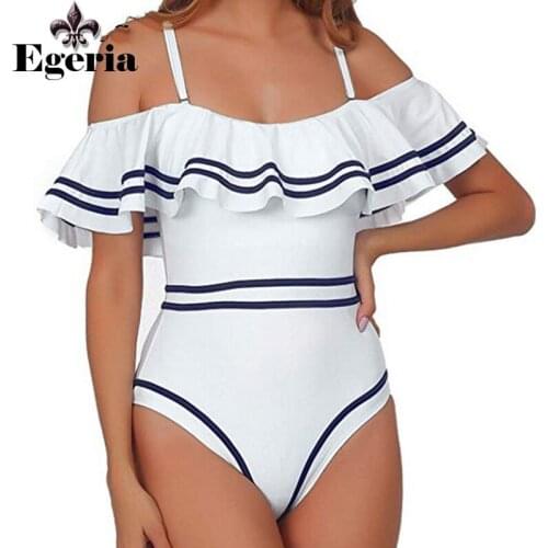 Women Ruffle One Piece Swimsuit 2021 New Plus Size Swimwear Bathing Beach Wear Swimming Printed Large Size Suit