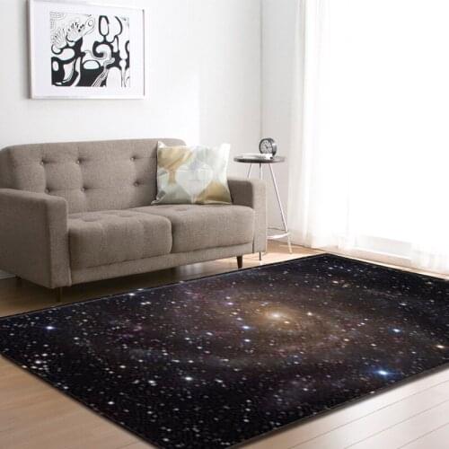 Starry sky galaxy Flannel Velvet Memory Foam Larger Carpet Play Game Mats Baby Craming Bed Living Room Area Rug Bedside Rugs