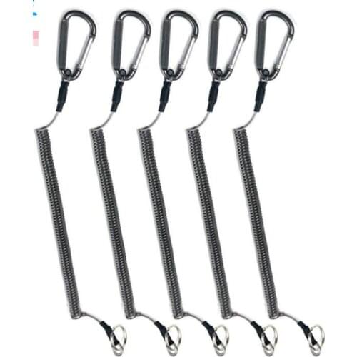 1 PC Retractable Steel wire Rope Key Ring Security Tools Outdoor Fishing Camping Anti-Lost Phone Spring Keychain Anti-lost rings