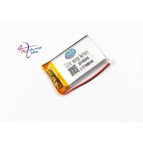 10 x pcs 3.7V 900mAh Lithium Polymer LiPo Rechargeable Battery JST 1.25mm 2pin connector 603048 For Mp3 MP4 GPS bluetooth camera
