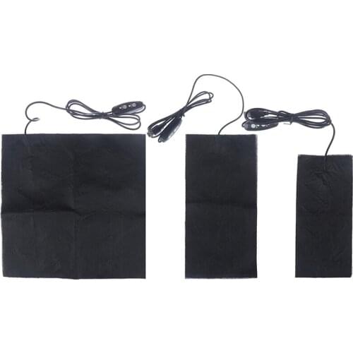 3 Styles USB Heating Film Electric Winter Heat Fever Mat 5V Carbon Fiber Pad Hand Warmer for Waist Cushion with switch