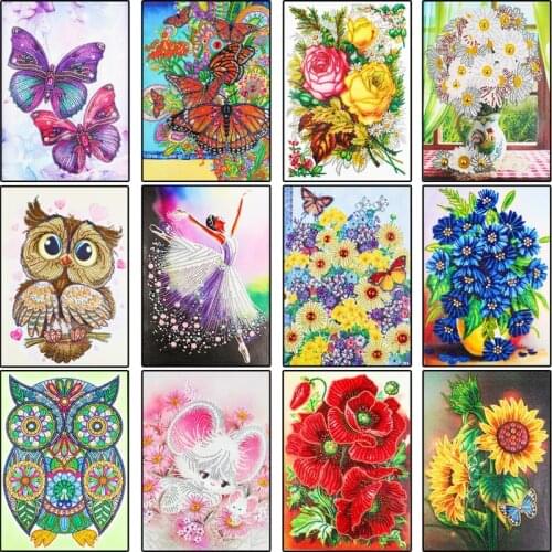 Animal Flower 5D Special Diamond Painting Embroidery DIY Needlework Rhinestone Crystal Cross Stitch Craft Kit Gift For Kids