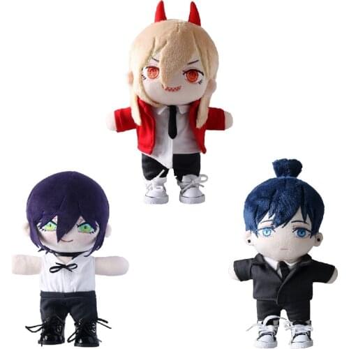 Chainsaw Man Plush Toys Doll Reze Power Hayakawa Aki Stuffed Toys DIY Dressable Clothes Shoes Exquisite Gifts Size 20cm