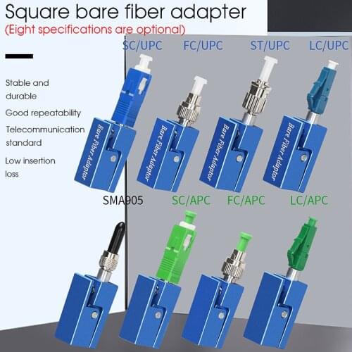 Free Shipping Fiber Optic Adapter Square Type Bare Fiber Adapter SC-APC/UPC Square FTTH Optical Tools