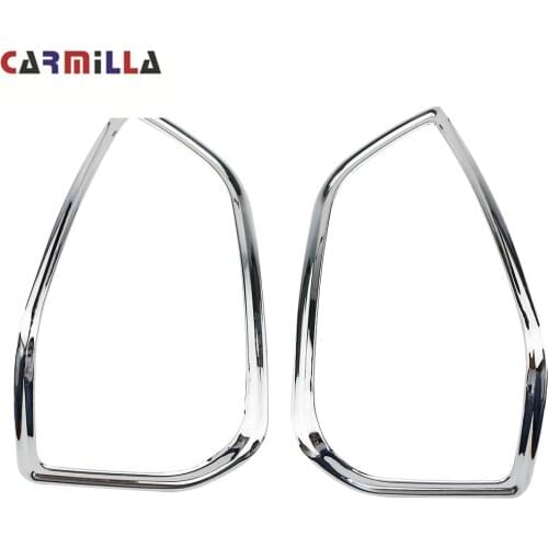 Carmilla 2X ABS Chrome Car Inner Air Outlet Dashboard Trim Cover Frame Sticker for Ford Kuga Escape 2013 2014 2015 Acc