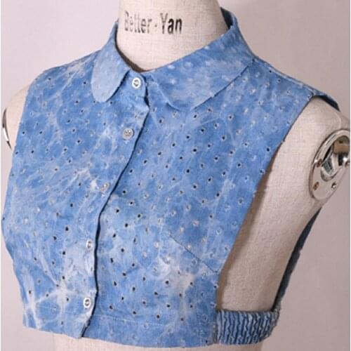 Decorative lady wild fake collar shirt spring decoration star collar sweater decorated collar wild hollow denim shirt collar