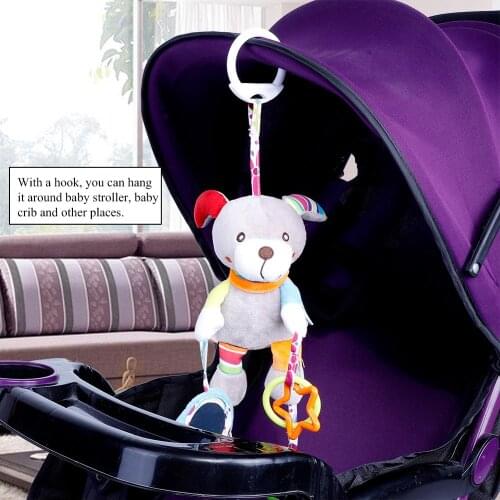 Baby Plush Rattles Toy Soft Dog Parrot Bee Rabbit Plush Toy Lovely Animal Baby Stroller Crib Bed Hanging Bells Toy For Children