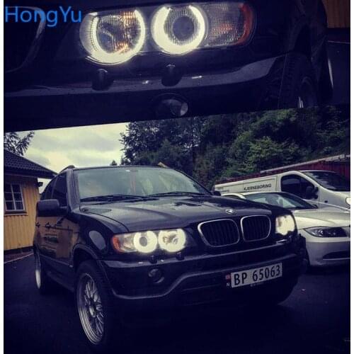 For BMW E53 X5 2000 2001 2002 2003 Premium Super Bright White 3528 SMD LED Angel Eye Kit Daytime Running Light DRL