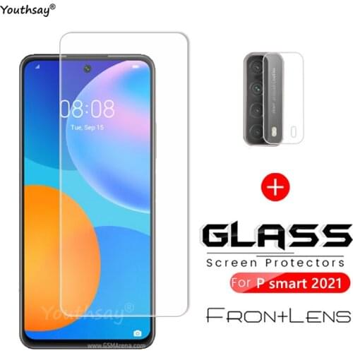 For Huawei P Smart 2021 Glass for Huawei P Smart 2021 Glue Screen Lens Camera Protector Film Tempered Glass Huawei P Smart 2021
