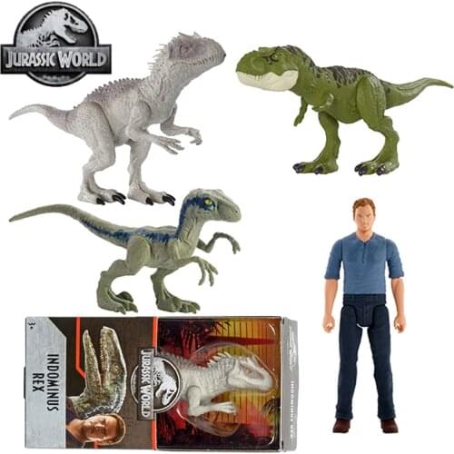JURASSIC WORLD OWEN TYRANNOSAURUS REX INDOMINUS REX VELOCIRAPTOR BLUE Model Action Figure Puppets Toys