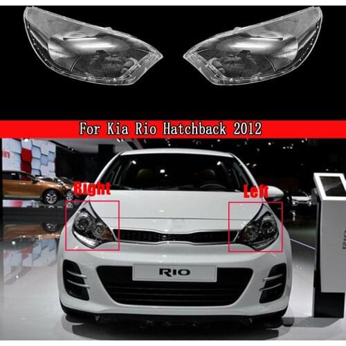 Headlight Lens For Kia Rio Hatchback 2012 ( Hatchback Type) Car Front Headlamp Cover Lampshade Glass Lampcover Caps Shell