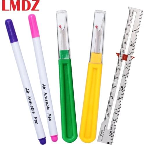 LMDZ Sewing Kit Thread Remover Fabric Chalk Seam Ripper Sliding Gauge Fabric Marking Pens for Embroidery Patchwork Quilting