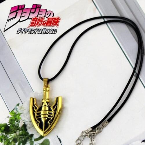 Anime jojo Bizarre Adventure Metal Arrow Necklace Leather Rope Chain Unisex Bag Necklaces Pendant Choker Jewelry