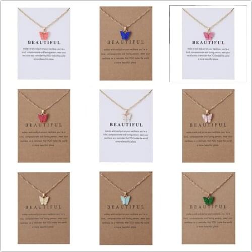 Fashion Cute Butterfly Pendant Necklace for Women Jewelry