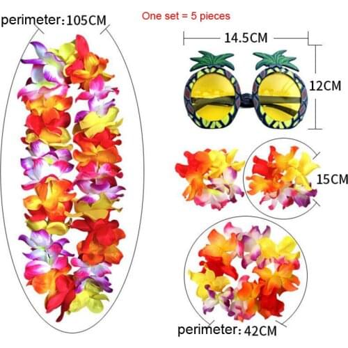 Upgrade to increase the wreath four-piece holiday party pineapple eye set dance party party decoration wreath 8color hot sell