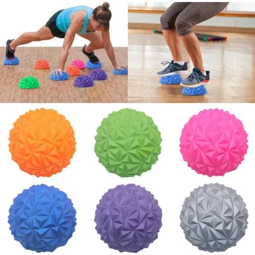 Inflatable Spiky Massage Half Ball Foot Massager Pain Relief Yoga Fitness Tool