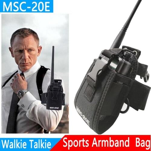 New Abbree MSC-20E Portable Walkie Talkie Nylon Case Handsfree Holder for Baofeng UV-5R UV-XR UV-9R Plus UV-82 Walkie Talkie