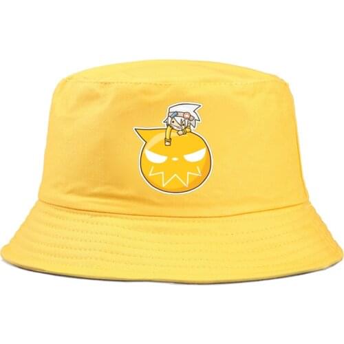 Summer fashion Soul Eater Bucket Hat men Cotton Fishing Hunting Cap Outdoor Beach Fisherman Panama Womens Bucket Hat
