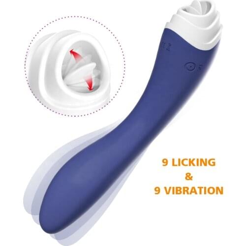 Realistic tongue licking massager blow job licking clitoral licking vibrator with two motor