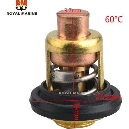 6F5-12411 Thermostat 60 Degrees for yamaha outboard motor 2 stroke 9.9-55HP 6F5-12411-00 6F5-12411-01 6F5-12411-02 6F5-12411-03